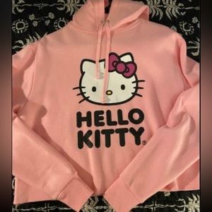 dolls kill cropped hello kitty hoodie